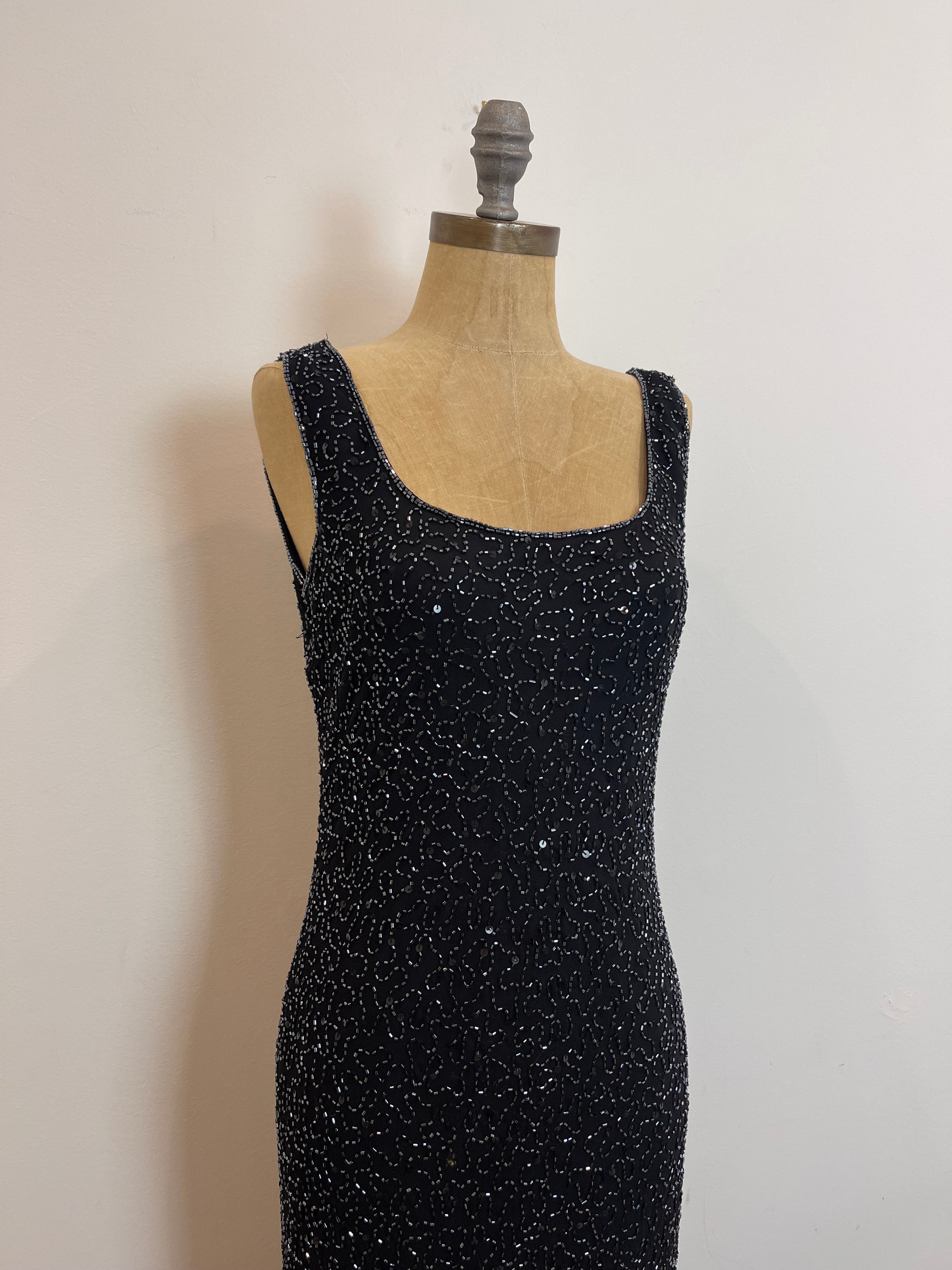 90's Beaded Bias Gown