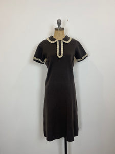 60's Wool Ruffle Dress