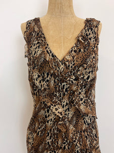 90's Silk Leopard Dress