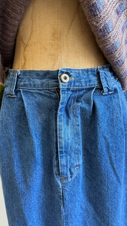 Y2K Denim Midi Skirt