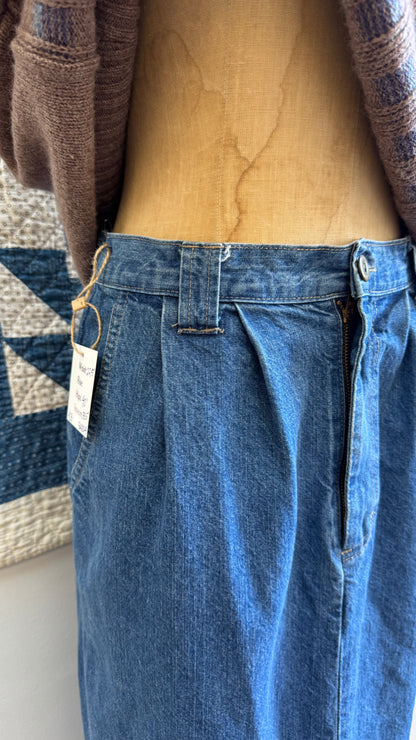 Y2K Denim Midi Skirt