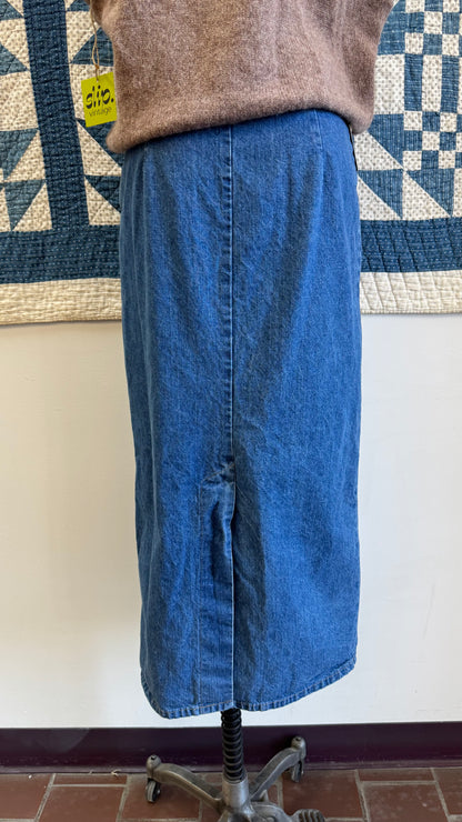 Y2K Denim Midi Skirt