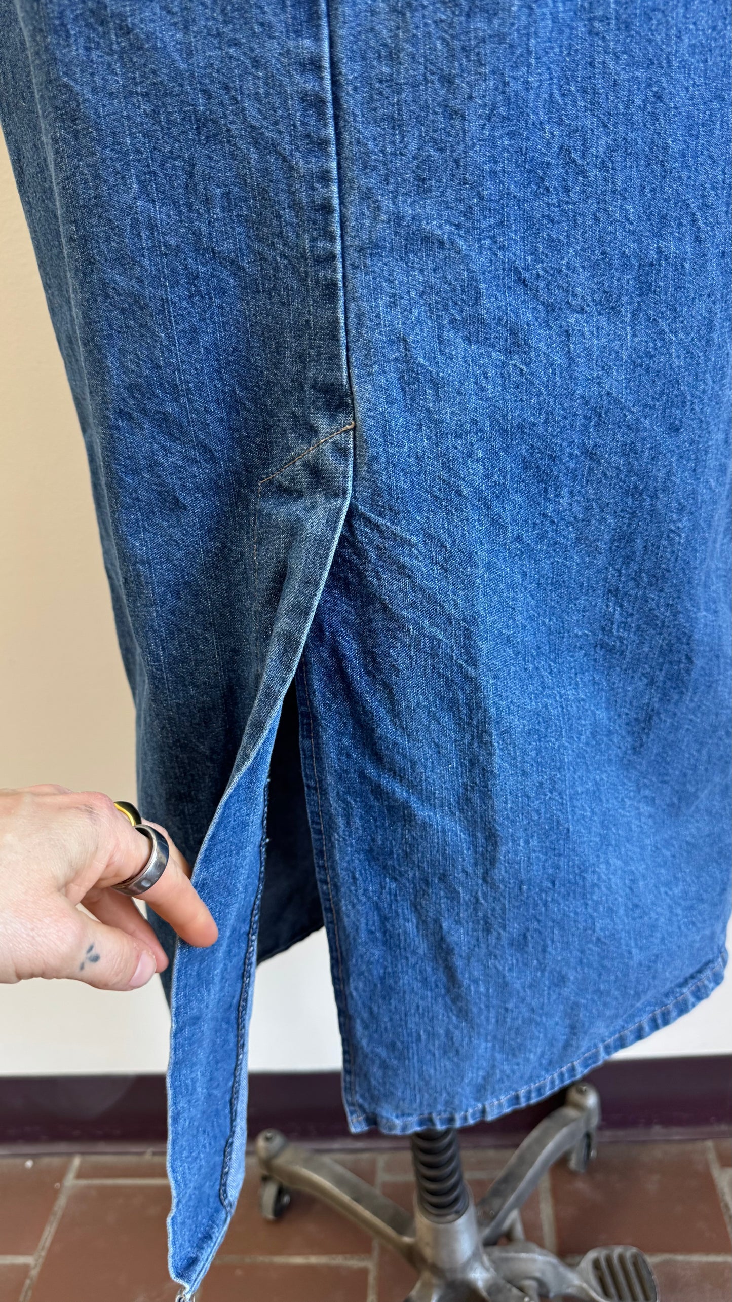 Y2K Denim Midi Skirt