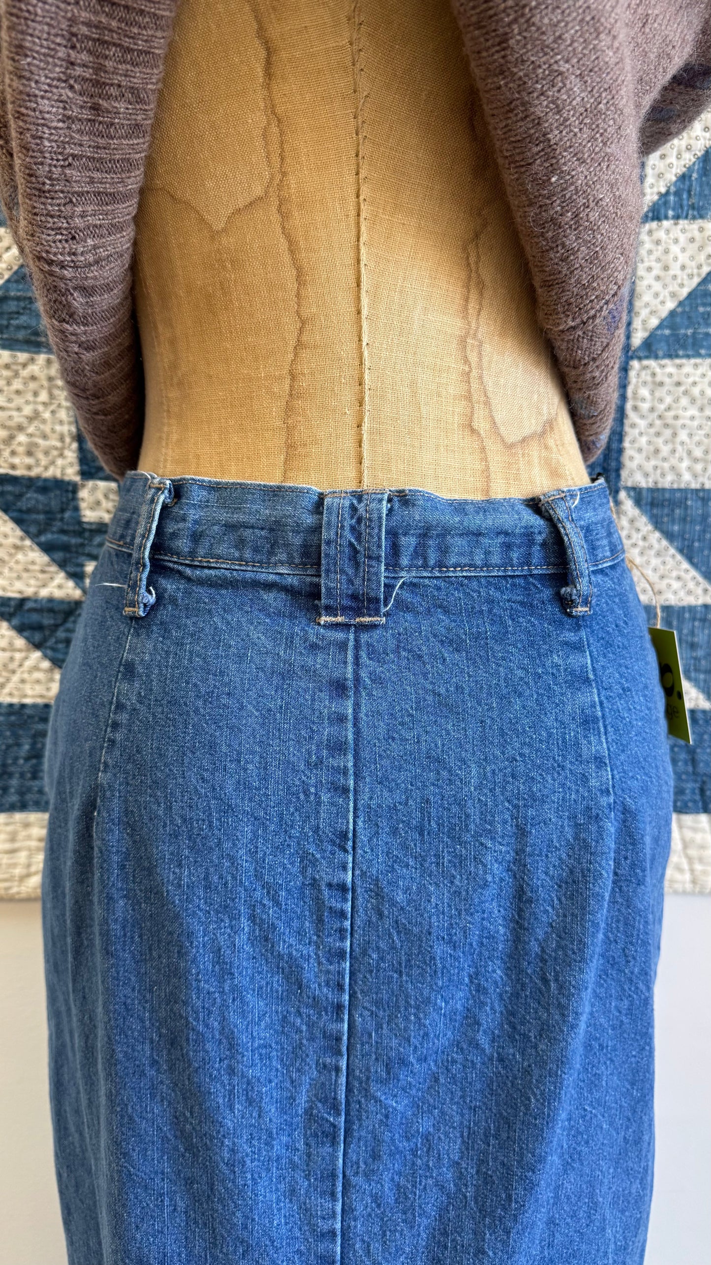 Y2K Denim Midi Skirt