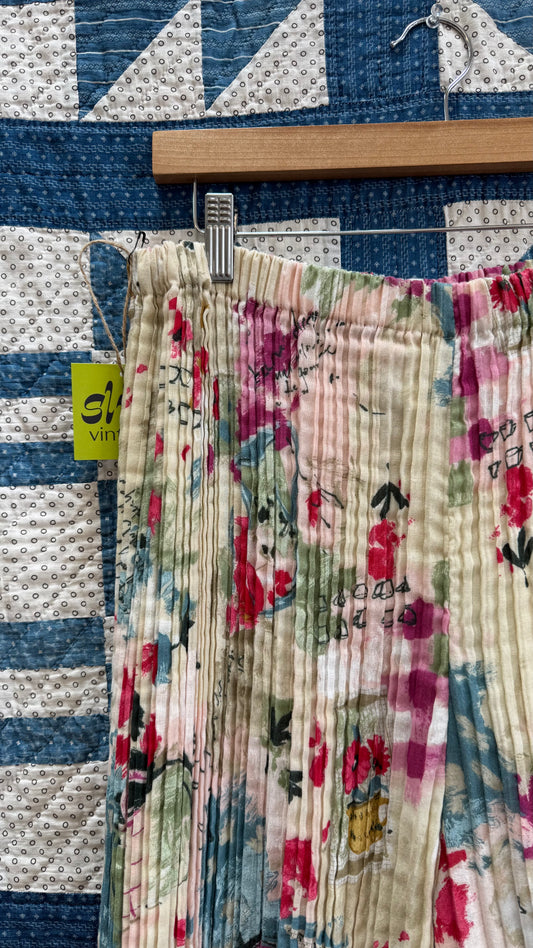 Colorful Flowy Pleated Pants