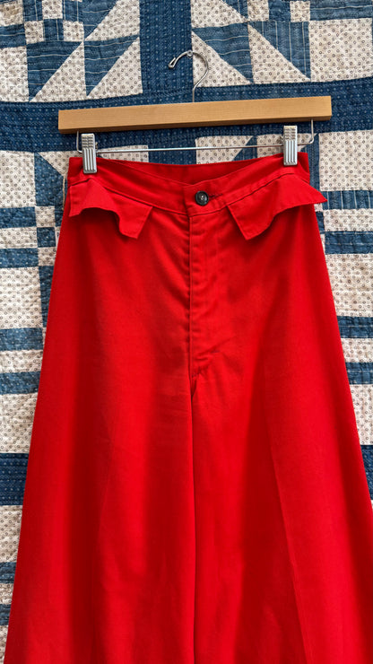 1960's Bright Orange Flares
