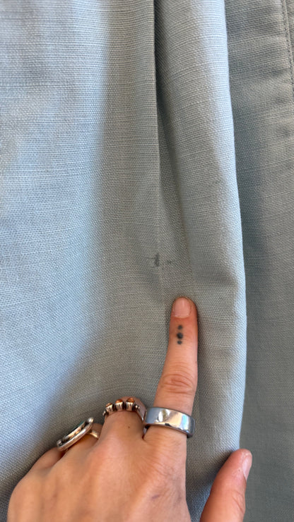 1990's Baby Blue Linen Cotton Trousers