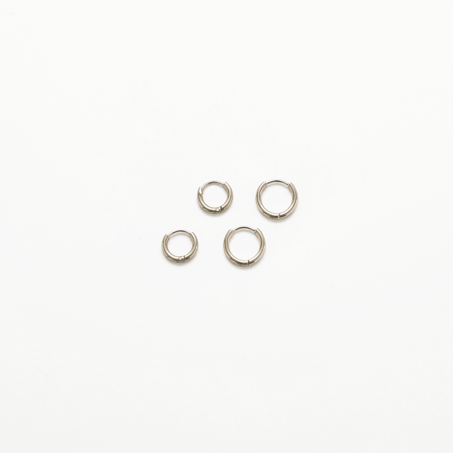 Admiral Row Jewelry - Silver Double Pack  - Mini Huggie Hoop Earrings (2-Pack) Gift