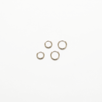 Admiral Row Jewelry - Silver Double Pack  - Mini Huggie Hoop Earrings (2-Pack) Gift