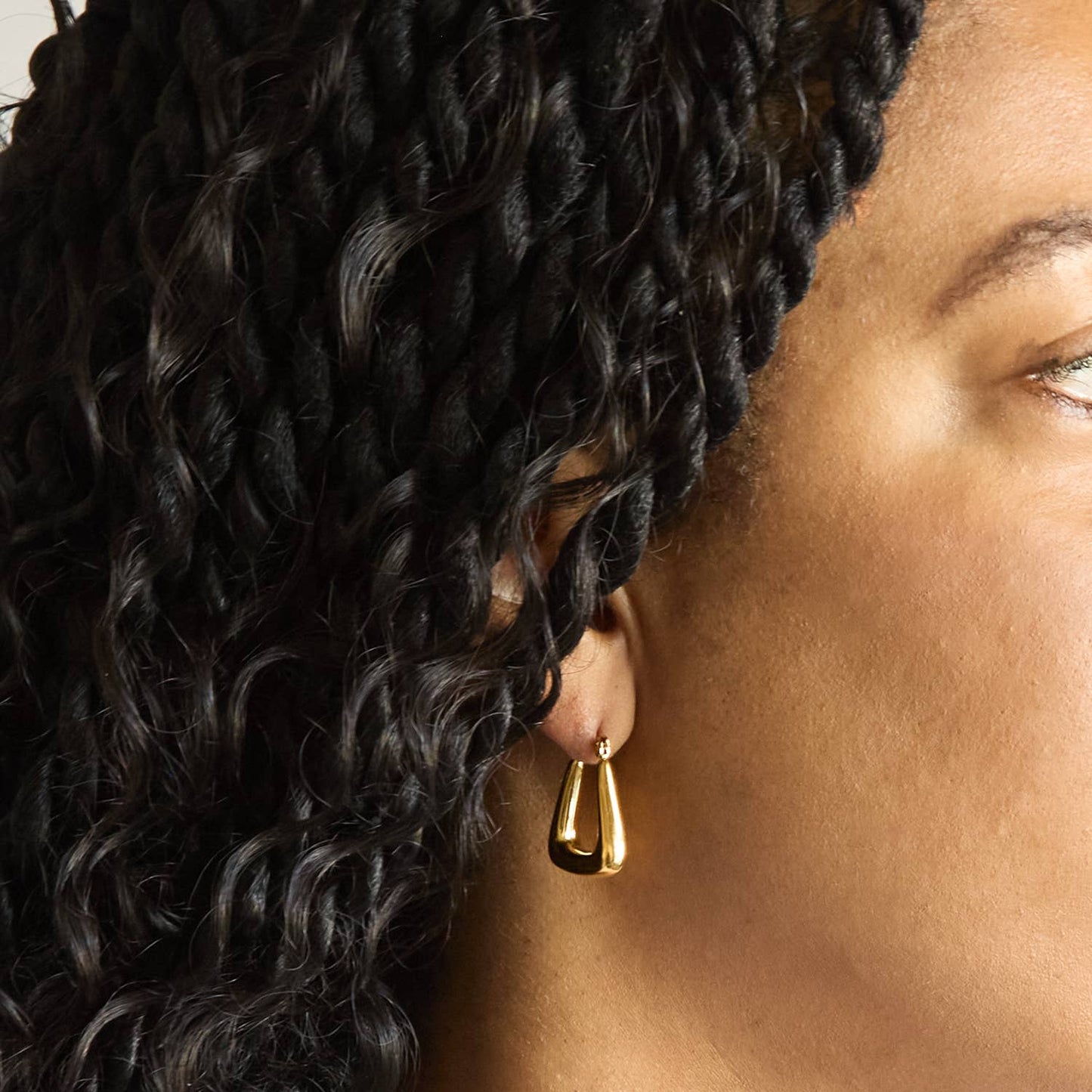 Admiral Row Jewelry - Gold Triangle Hoop Earrings - Spring 2026, Graduation Gift