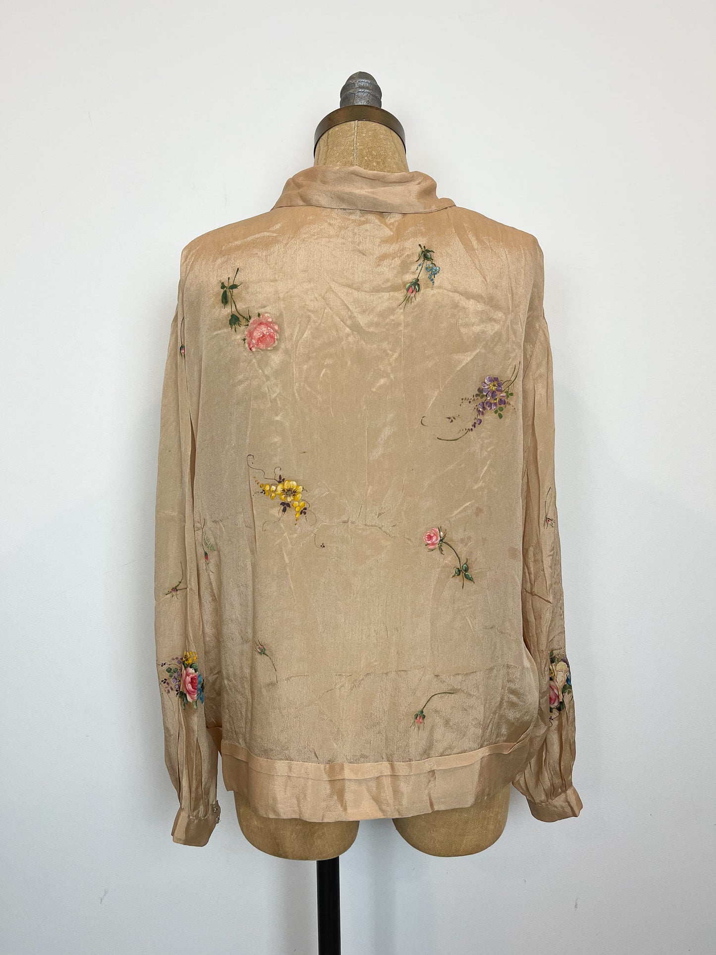 Antique Handpainted Silk Top