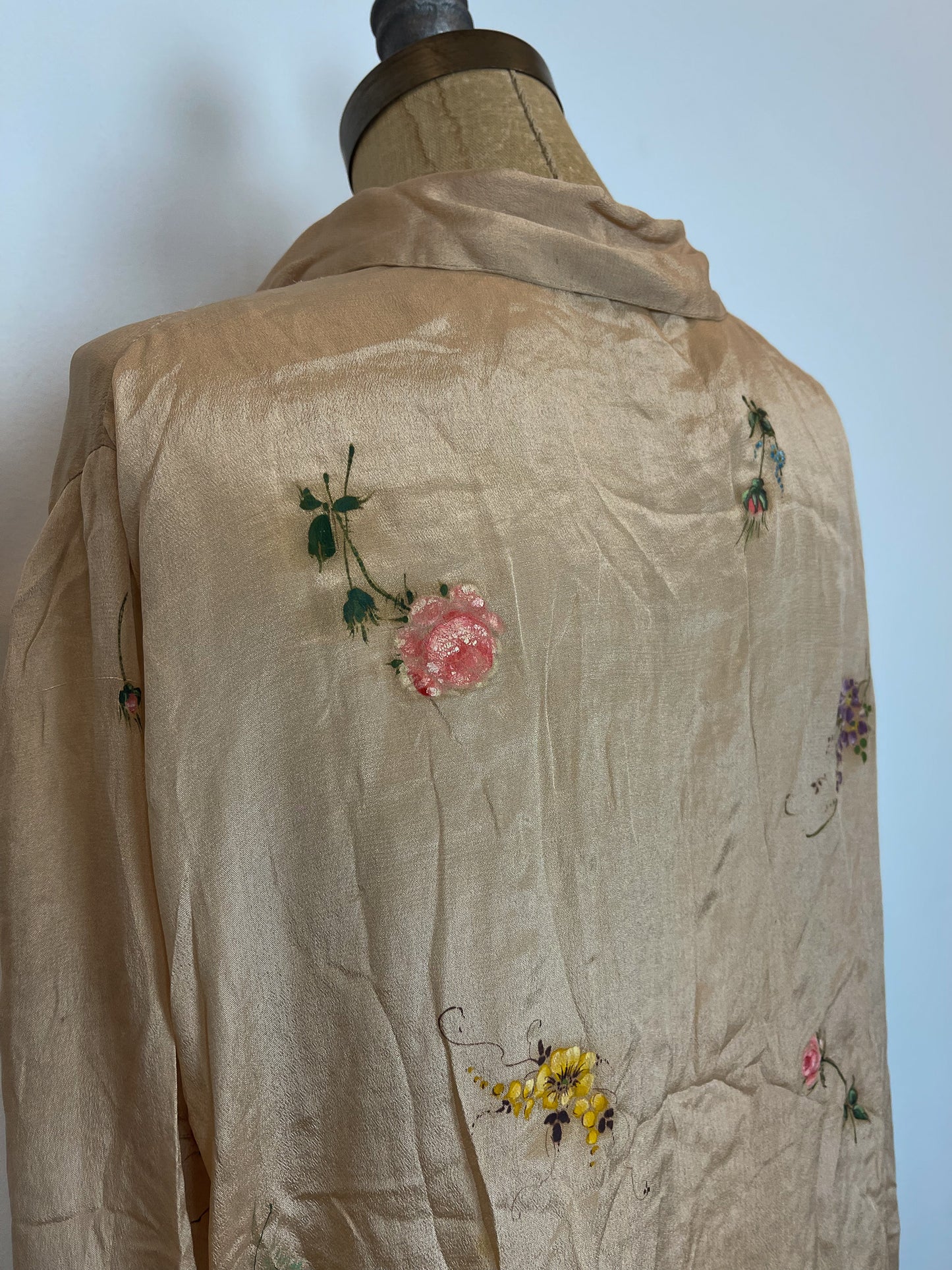 Antique Handpainted Silk Top