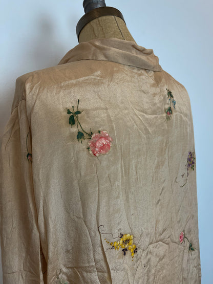 Antique Handpainted Silk Top