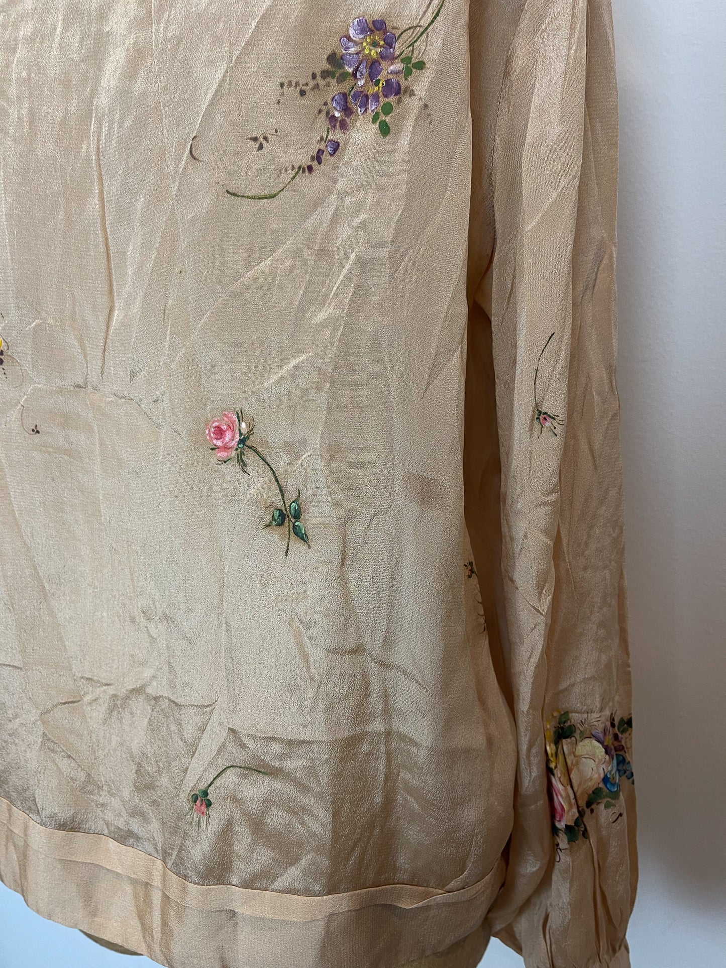 Antique Handpainted Silk Top