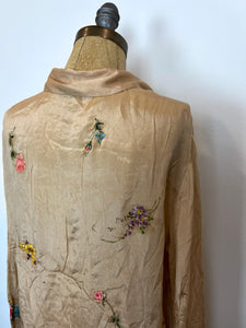 Antique Handpainted Silk Top