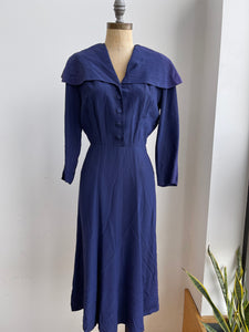 Navy Blue 30's Dress